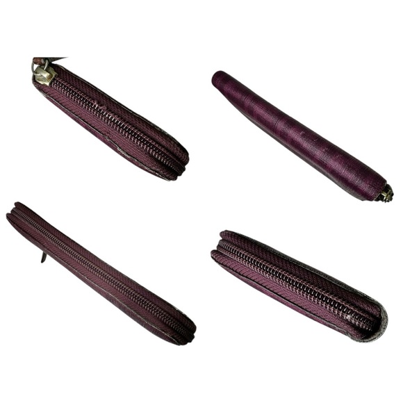 💜Purple Fendi Zucca Zip-around Wallet-interior wear - Picture 4 of 13